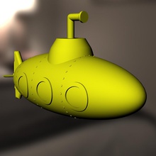 sottomarino giorno 17 marzo giallo art mare underawater 3d print model - Mito3D