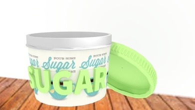 Zucker-container Haushaltswaren Farbe container Veranstalter Zucker 3d print model - Mito3D