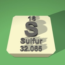 sulfur periodic table fridge magnet education 3d print model - Mito3D