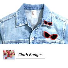sunglass cloth badge fashion badges button color customize 3d print model - Mito3D