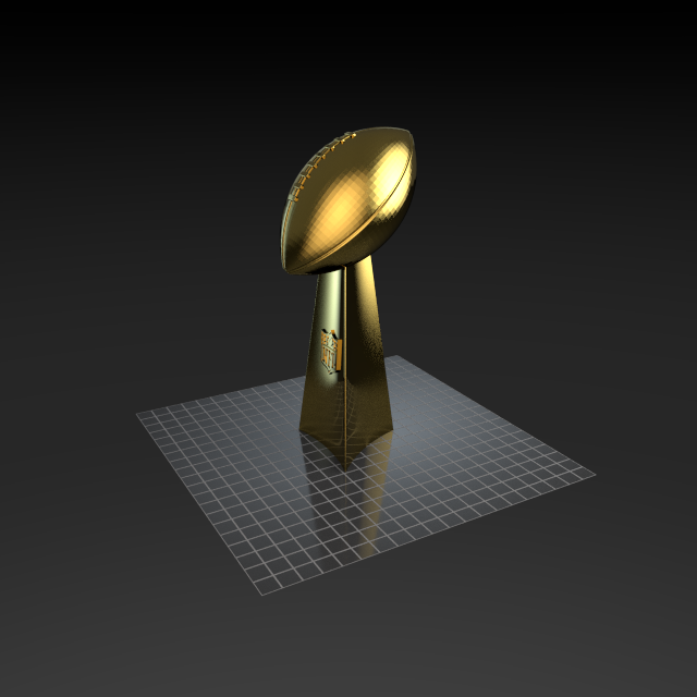 superbowl trophée bureau de super bowl 3D print model - Mito3D
