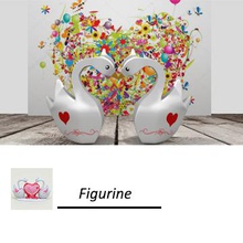 swan estatueta utilidades domésticas de cor exibição figurine ideia presente amor cisne o dia dos namorados 3d print model - Mito3D