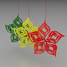 swirl star christmas decoration housewares 3d print model - Mito3D