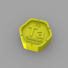 ta - tantale bloc l'éducation le de la chimie éléments tableau périodique 3d print model - Mito3D