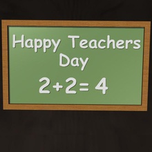 teacher's day black board office all school teacher 3d print model - Mito3D