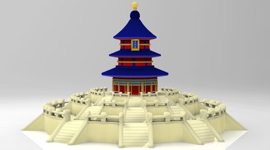 templo do céu educação prédio 3d print model - Mito3D