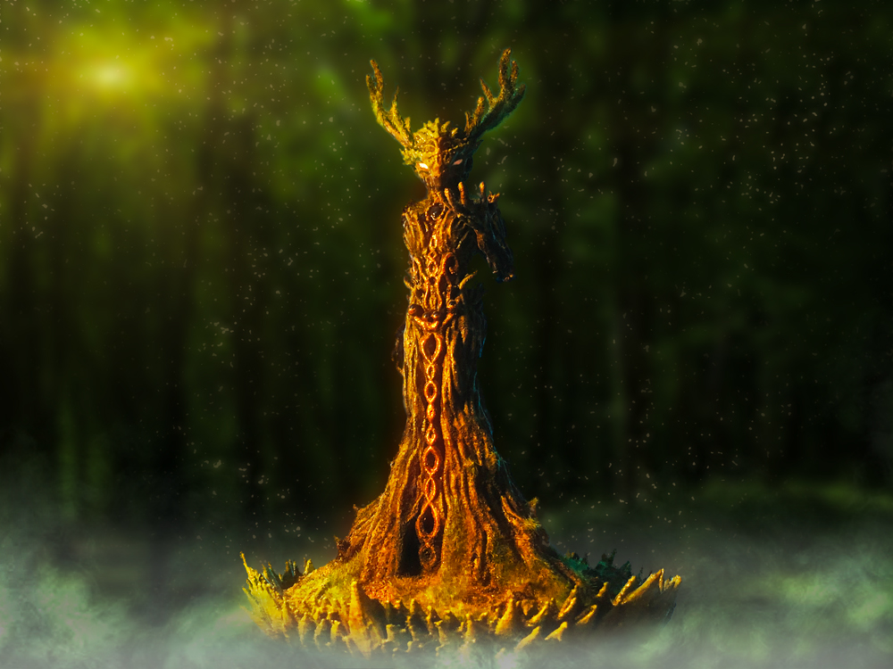 tera - deusa da floresta brinquedos colorwithxyz criatura fantasia forrest groot mesa jogos árvore madeiras 3D print model - Mito3D