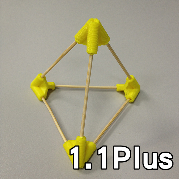 Tetraeder vertice connector 11 plus cn edu Lektion 12 wieder Schule 3D print model - Mito3D