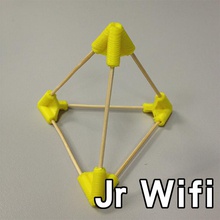 tetraedro vertice conector jr wi-fi cn edu lição 12 de volta a escola 3d print model - Mito3D