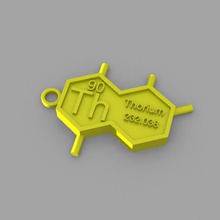 th - thorium key-ring fashion elements keyrings periodic table 3d print model - Mito3D