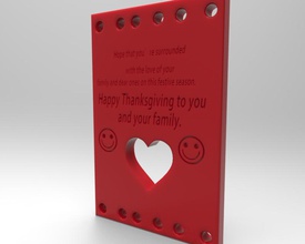 thanksgiving card art 3d print model - Mito3D