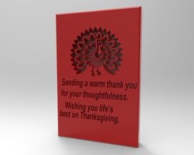 thanksgiving card art 3d print model - Mito3D