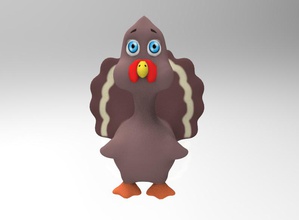 thanksgiving turkey art animal bird color figurine figurines holliday 3d print model - Mito3D