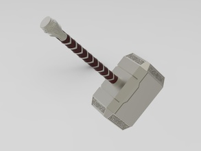 thors martelo mjolnir v2 a arte hammer 3d print model - Mito3D