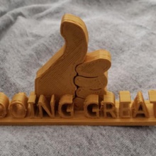 thumbs up stick art doing great encouragement resolution xyzchallenge 3d print model - Mito3D