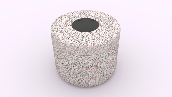 tessuto contenitore porsche colore modello 3d print model - Mito3D