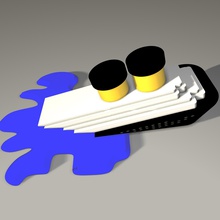 titanic em forma de batente porta utilidades domésticas 3d print model - Mito3D