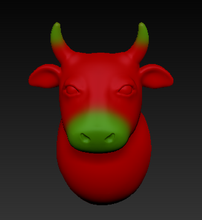 domates inek sanat sığır eti, renk karışık bir çanta 3d print model - Mito3D