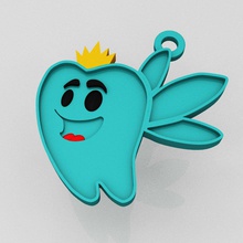 tooth-fairy keyring fashion tooth toothfairy day 3d print model - Mito3D