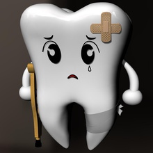 toothache day crutch tooth art ache february 3d print model - Mito3D