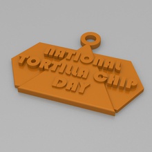 tortilla chip day key-ring fashion key ring 3d print model - Mito3D