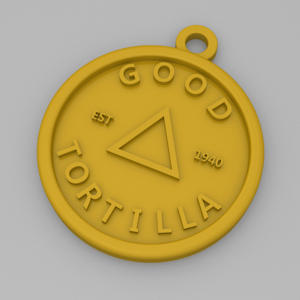tortilla-chip-Medaille Mode - Medaille tortilla chip day 3D print model - Mito3D