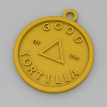 tortilla-chip-Medaille Mode - Medaille tortilla chip day 3d print model - Mito3D