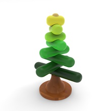 toy stacking tree gradient color toys mixed 3d print model - Mito3D