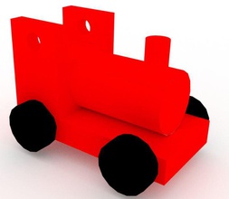 Spielzeugeisenbahn - Spielzeug Farbe mixed bag textur Zug 3d print model - Mito3D