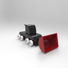 Traktor Spielzeug - bewegliche 3d print model - Mito3D