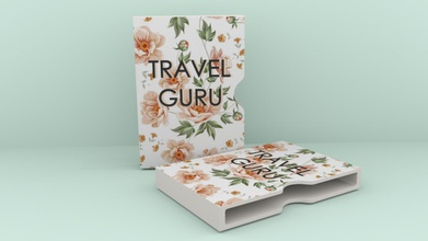 travel guru passport case fashion color floral 3d print model - Mito3D