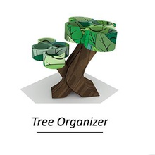 arbre organisateur d'affichage bureau de couleur affichait figurine d'arbre en 3d print model - Mito3D