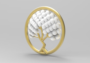 arbre pendentif de la mode bijoux collier d'arbre en 3d print model - Mito3D