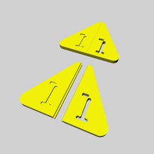 triángulo con el número 11 la educación backtoschool de puzzle 3d print model - Mito3D