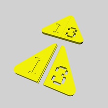 triangle number 13 education backtoschool puzzle 3d print model - Mito3D