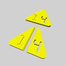 Dreieck mit der Nummer 14 Bildung backtoschool Anzahl puzzle 3d print model - Mito3D