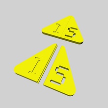 triangle numéro 15 l'éducation rentree de puzzle 3d print model - Mito3D