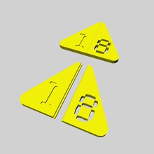 triangle number 18 education backtoschool puzzle 3d print model - Mito3D