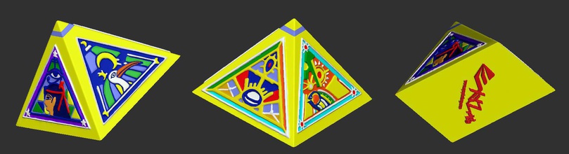 triângulo a arte jogo de tabuleiro figurinhas saco misturado cultura pop 3d print model - Mito3D