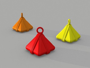 triangular bola de masa colgante art festival del barco dragón el 3d print model - Mito3D