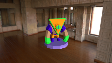 triangulon big arms guy toys color figurines pop culture 3d print model - Mito3D