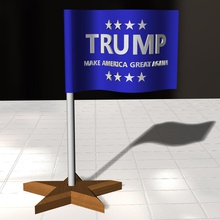 trump bandeira 1 a arte de maio o presidente nos eleição 2016 3d print model - Mito3D