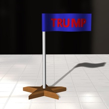 trump flag 2 art may president us election 2016 3d print model - Mito3D