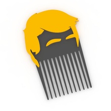 trump fro-comb fashion afro comb donald hair us election 2016 3d print model - Mito3D