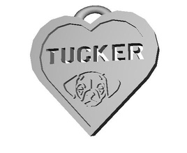 tucker tag fashion doggie puggle 3d print model - Mito3D