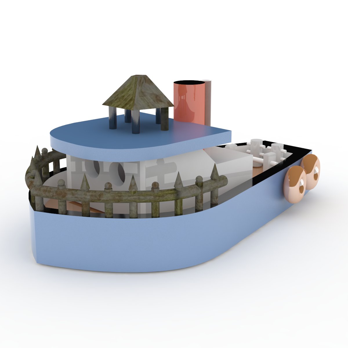 tugboat hurley1 3D print model - Mito3D