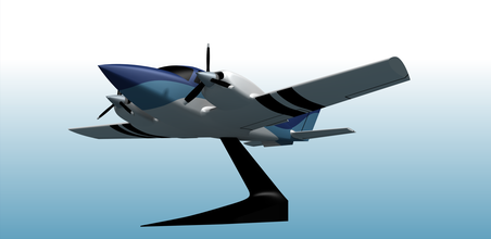 twin engine plane art aerospace airplane aviation chriserau color mixed bag model 3d print model - Mito3D