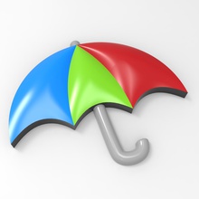 ombrello ombrellone tonalità art giorno 3d print model - Mito3D