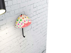 parapluie de style porte-clés les articles ménagers cat couleur le titulaire touches 3d print model - Mito3D