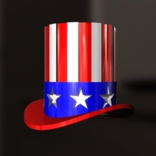 amca dayı Sam şapka Eğitim 4th Amerika Temmuz july4th Amca 3d print model - Mito3D